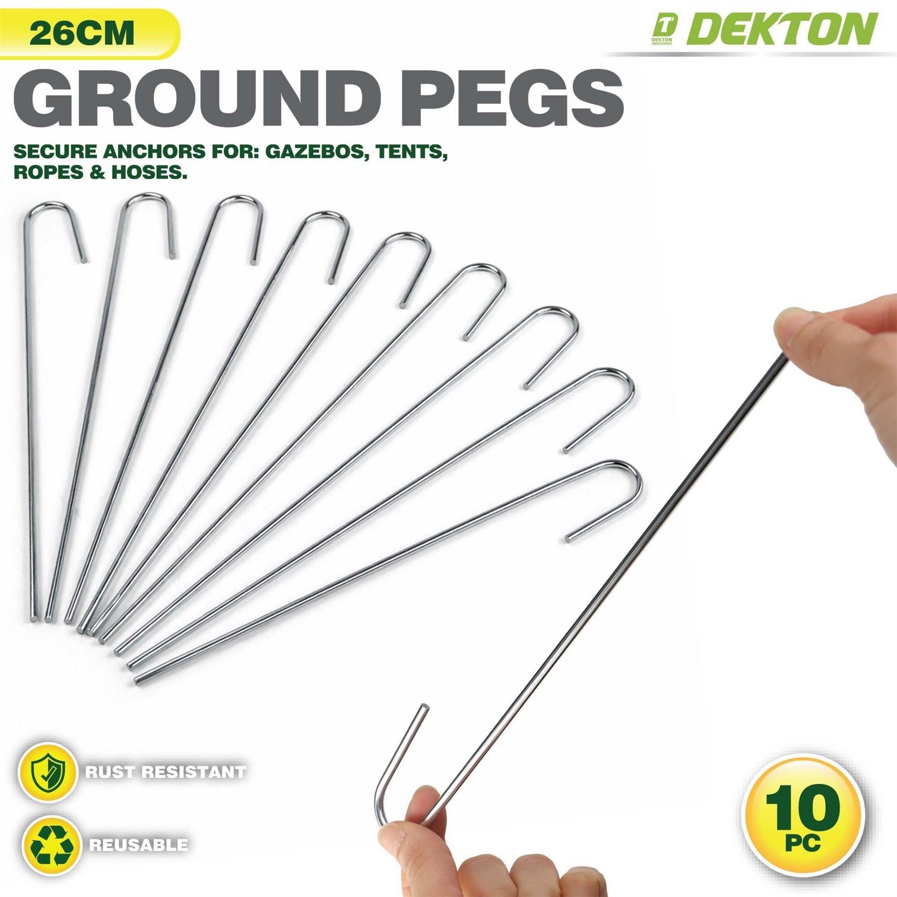 Dekton 10pc Ground Peg Set.