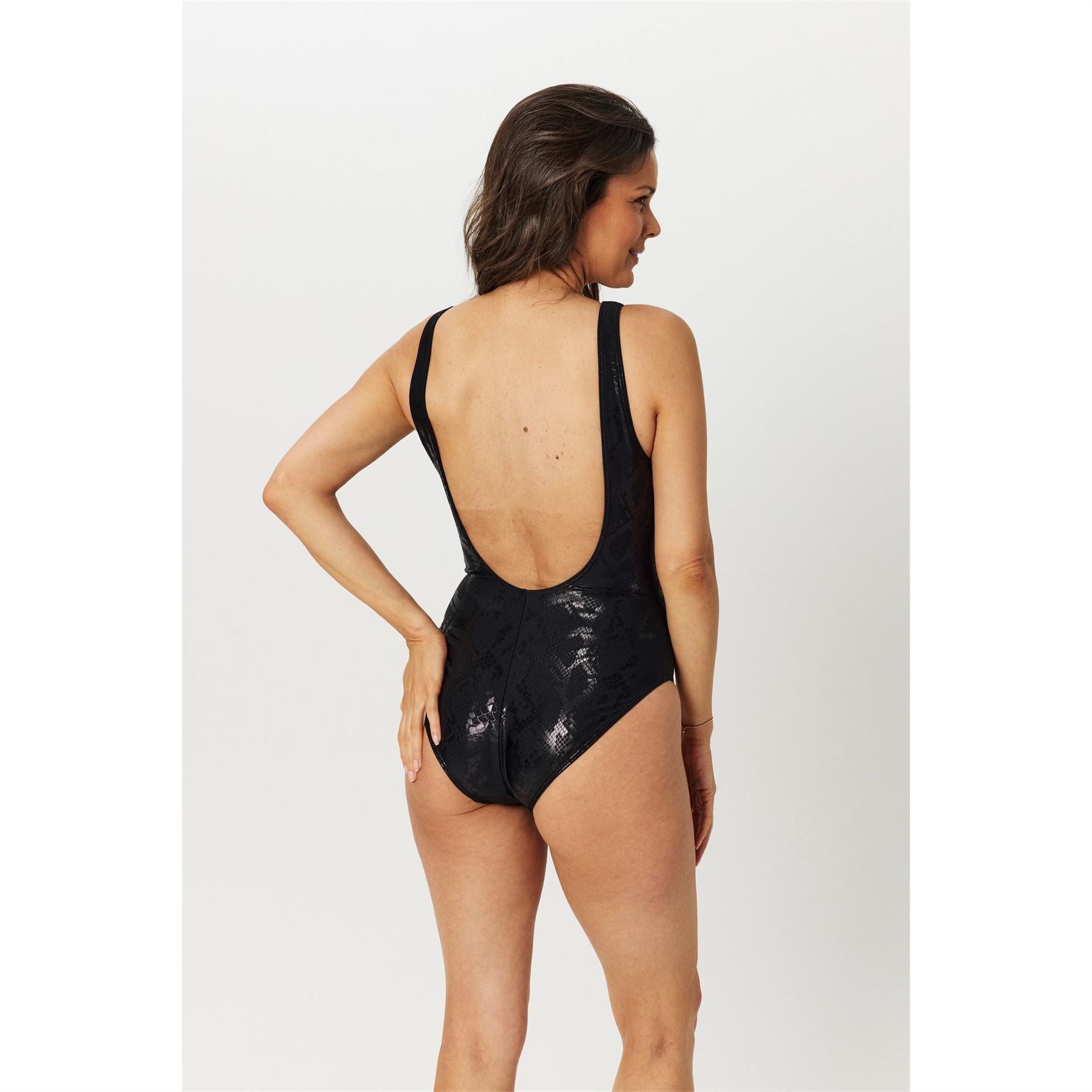 Biba Carmen Snake Skin Textured Swimsuit