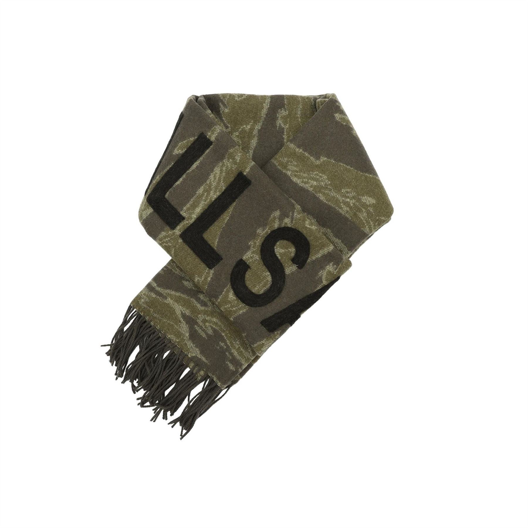 AllSaints Nova Camo Oblong Scarf with Logo