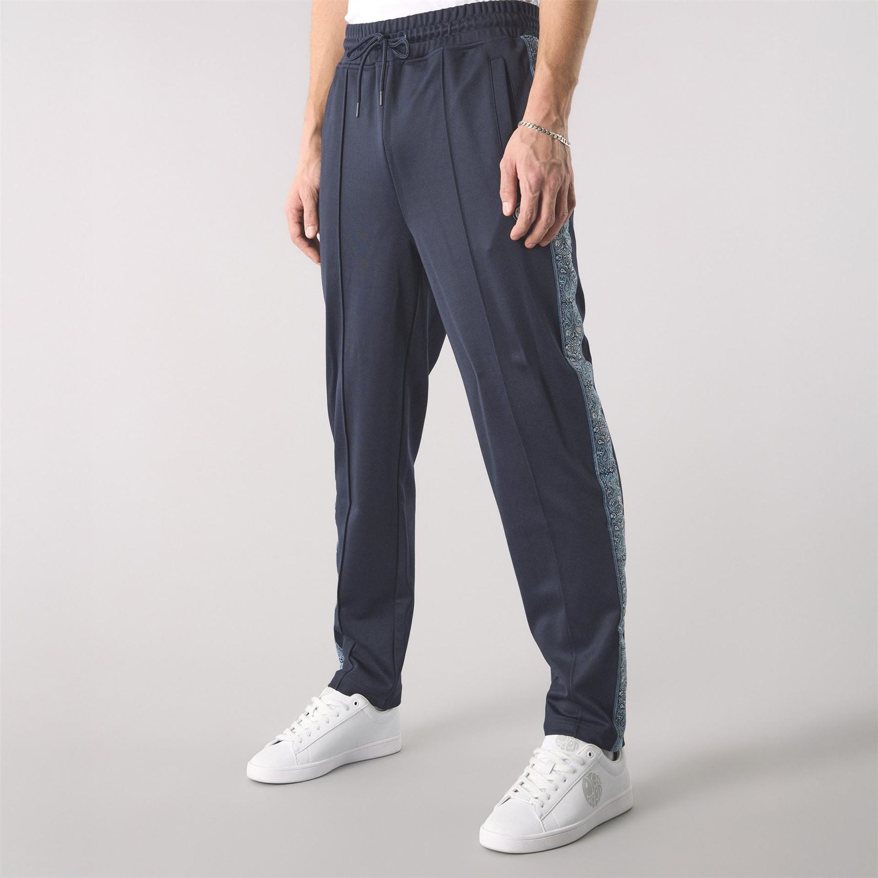 Pretty Green Paisley Patterned Straight Leg Track Pants