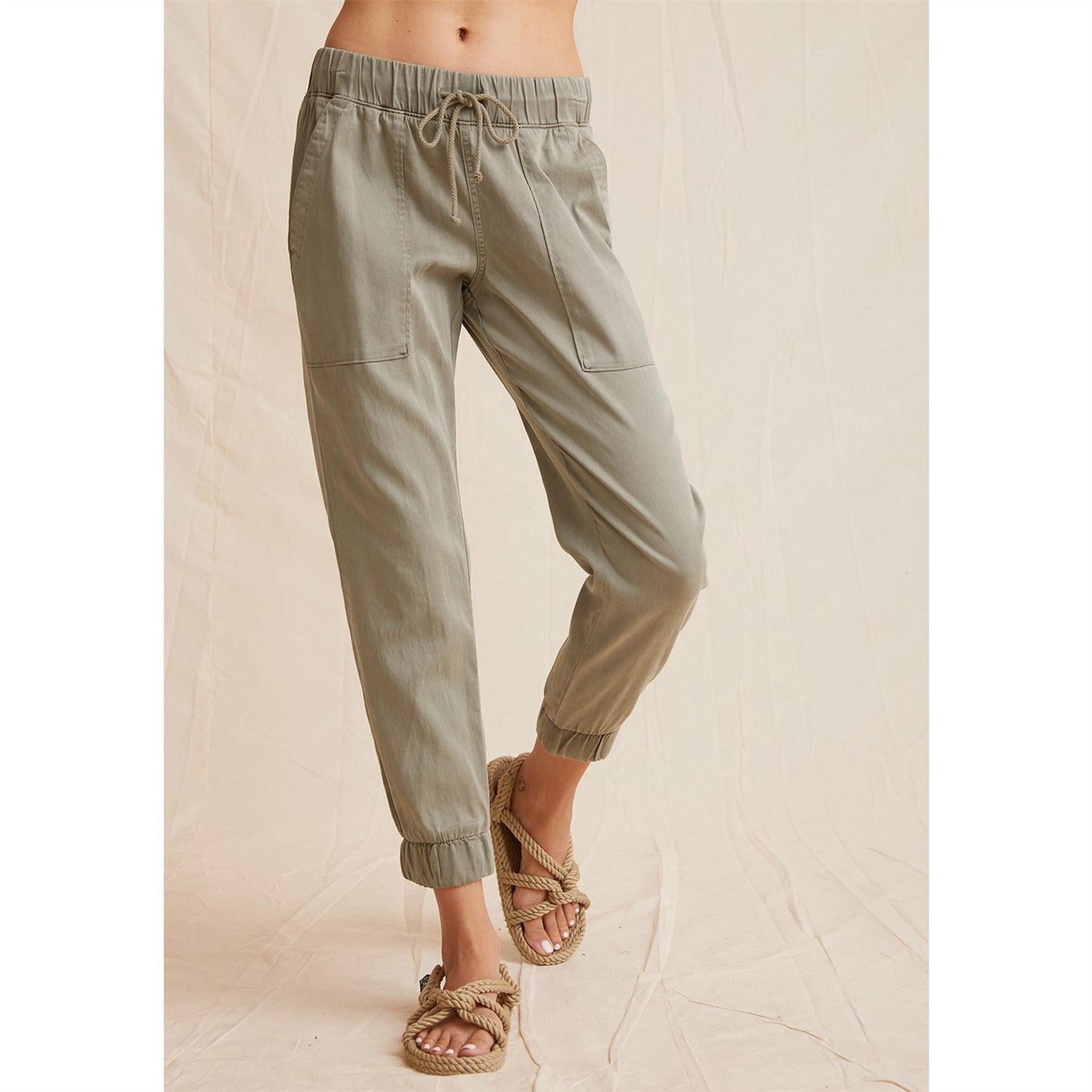 Bella Dahl Pocket Solid Patterned Slim Joggers