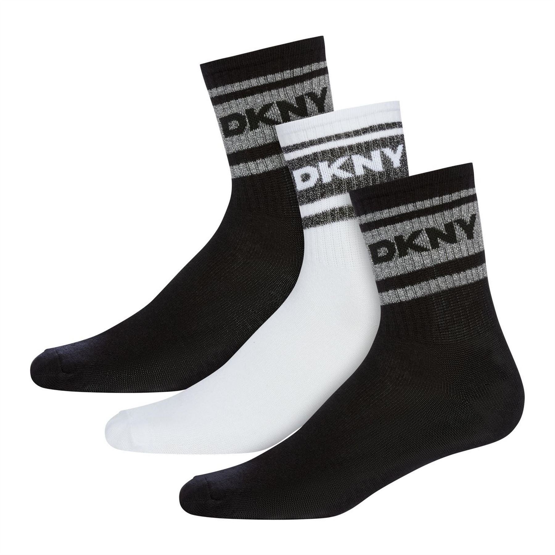 DKNY Womens 3 Pack Sport Socks Lyra
