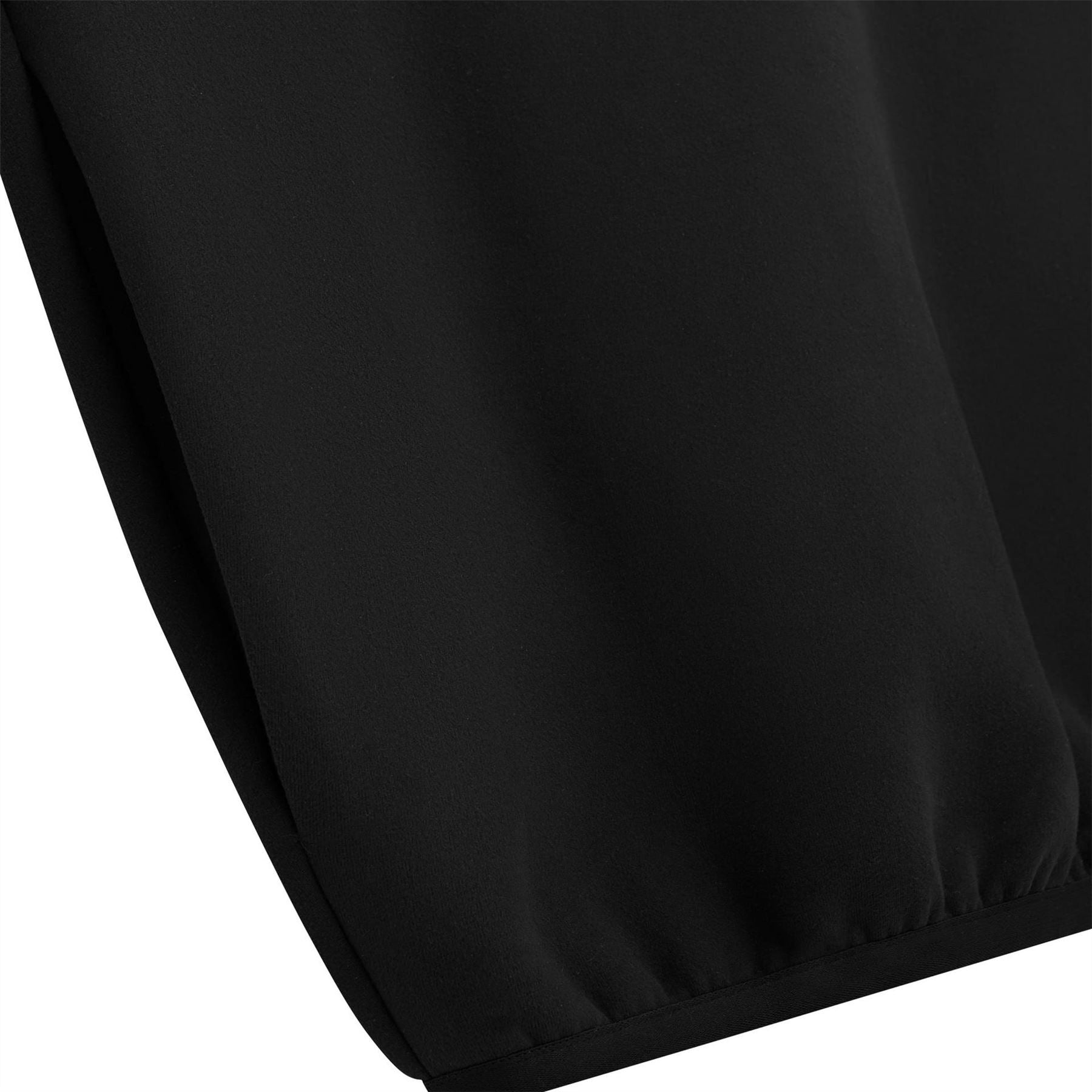 adidas Lettering Relaxed Fit Funnel Neck Long Sleeve Drop Shoulder Athletic Top