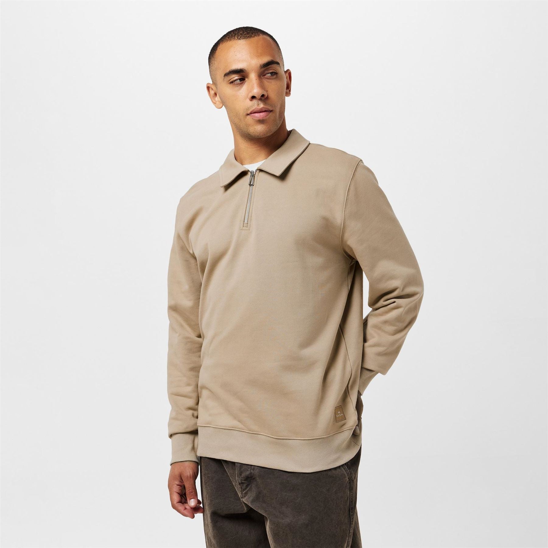 PS Paul Smith Garmdye Quarter Zip Fleece