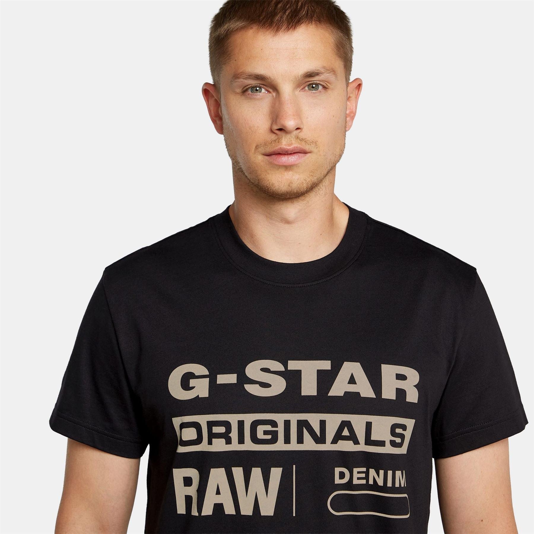 G Star Originals Text Graphic Crew Neck Short Sleeve T-Shirt