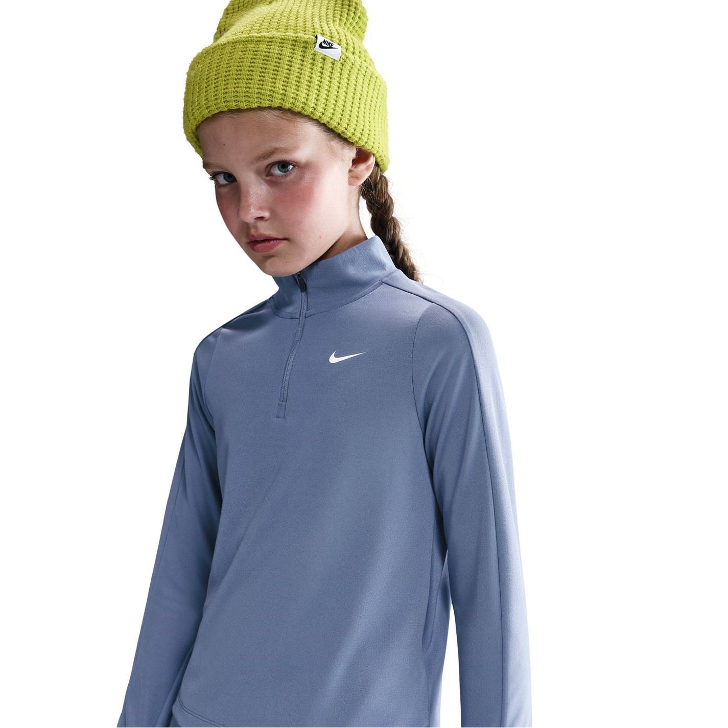 Nike Older Girls Dri Fit Long Sleeve Half Zip