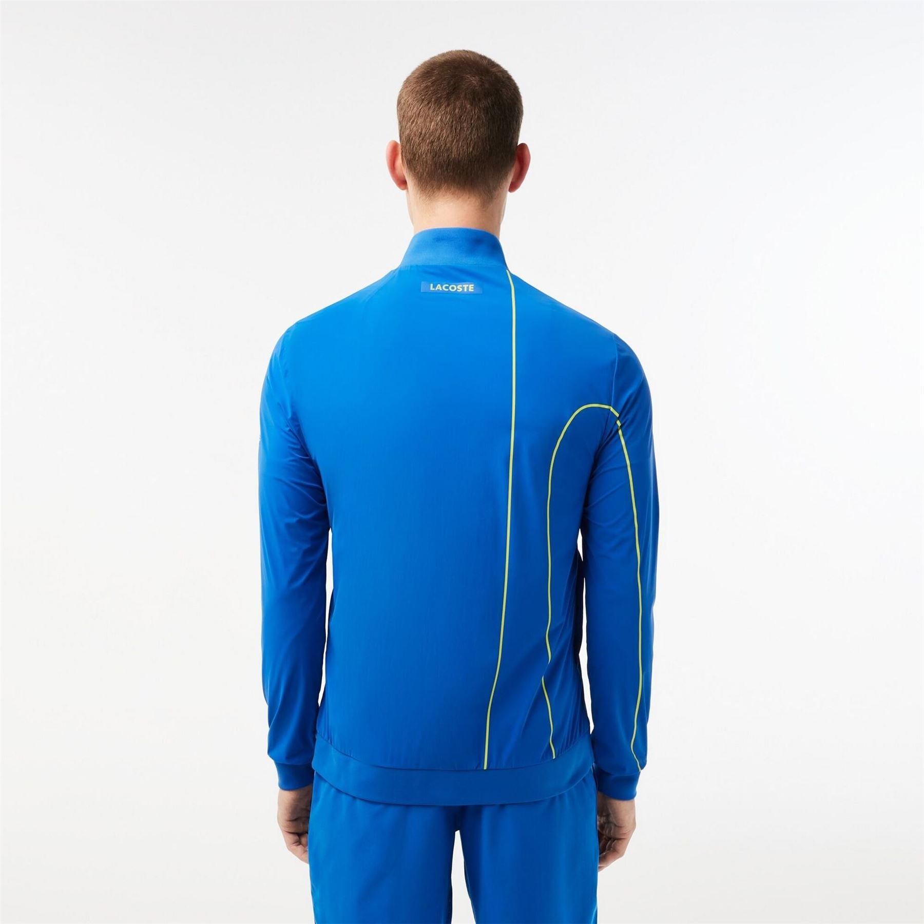 Lacoste Regular Fit Zip Neck Long Sleeve Athletic Top