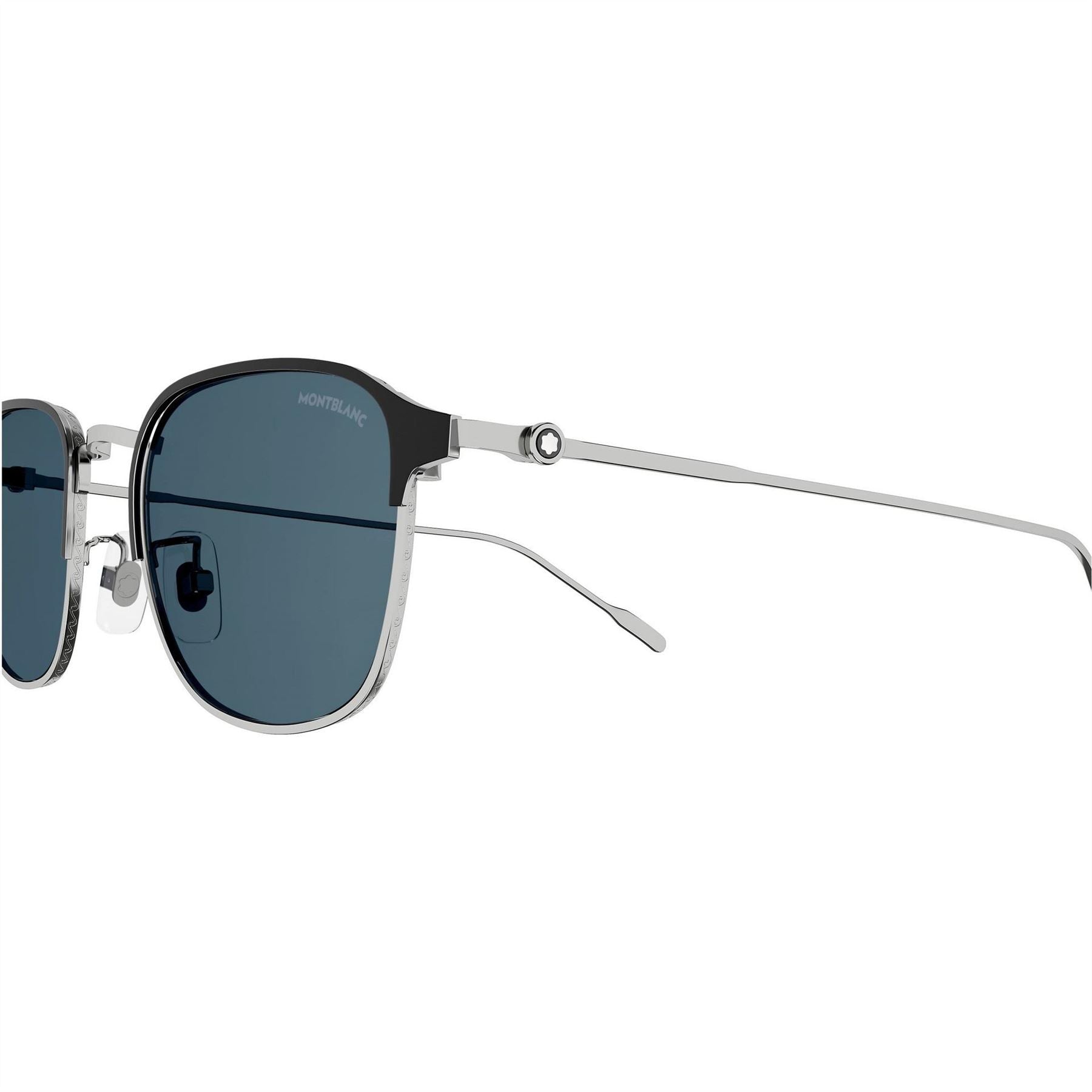 Montblanc Metal And Acetate Full Rim Round Sunglasses