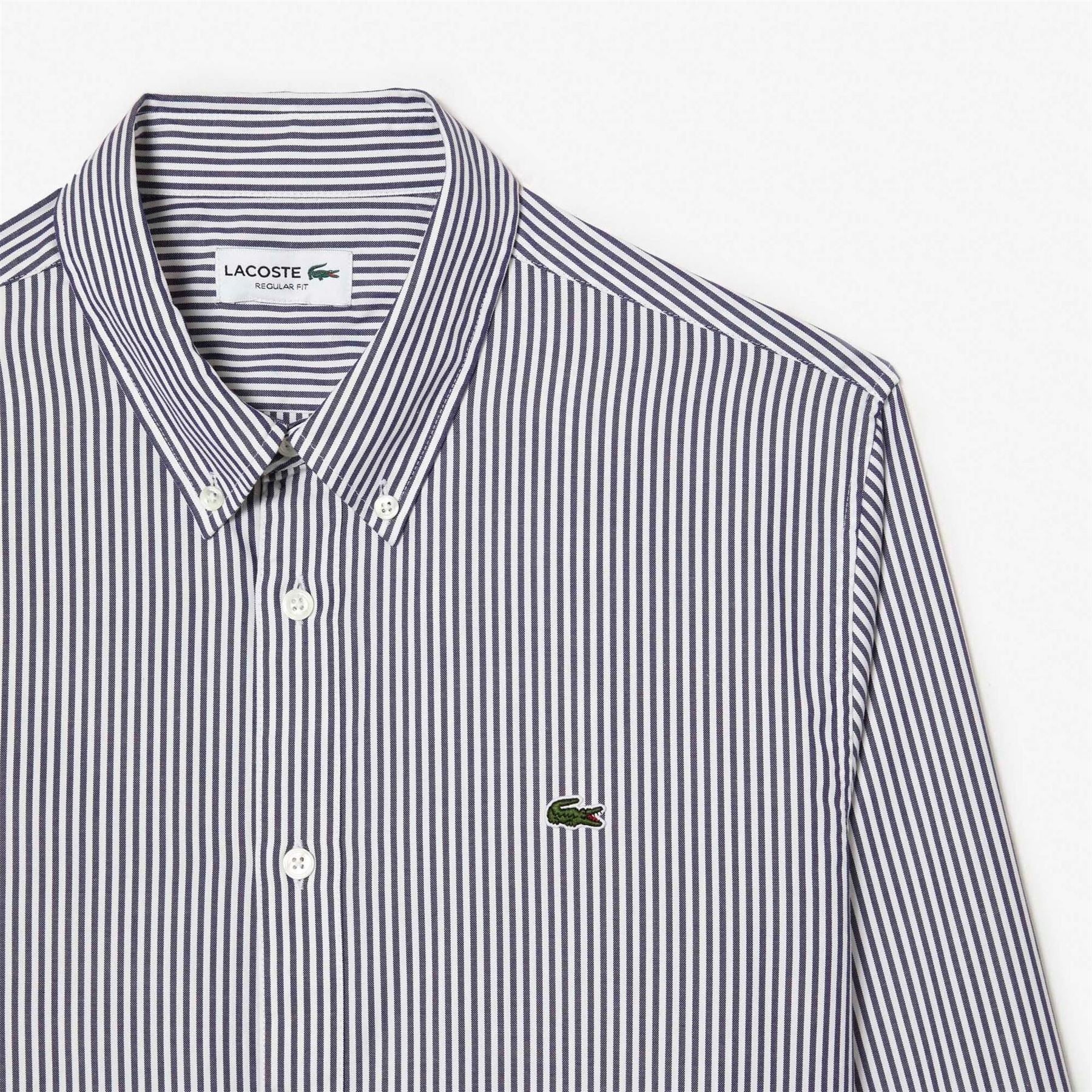 Lacoste Fit Striped Cotton Shirt