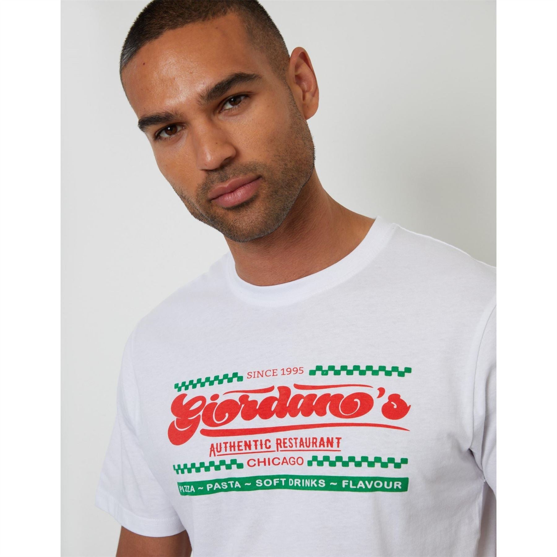 Threadbare Pizza Crew Neck Short Sleeve T-Shirt