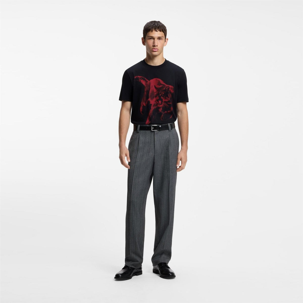 Hugo Daffilo Graphic Crew Neck Short Sleeve T-Shirt