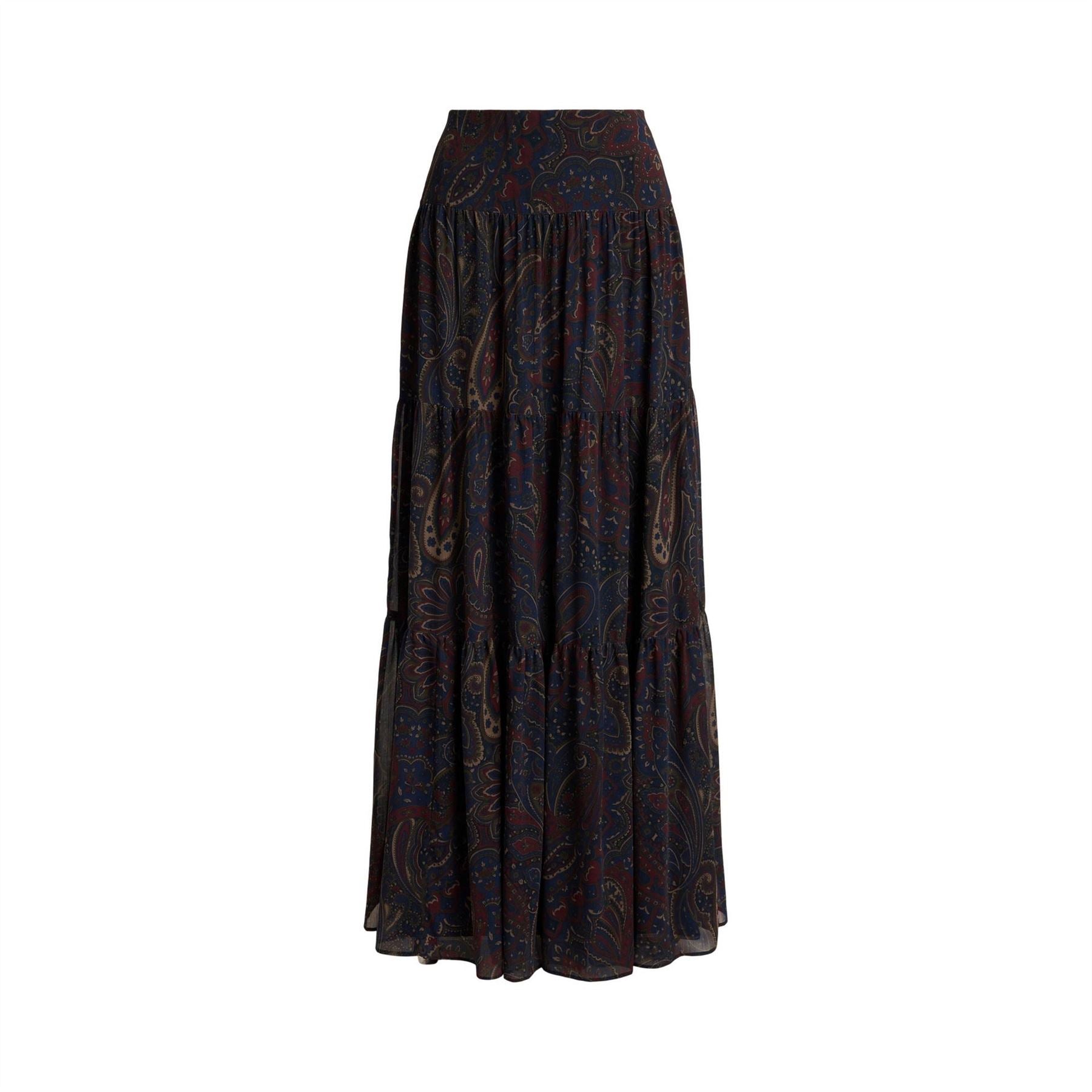Lauren by Ralph Lauren Paisley Sheer Maxi Skirt