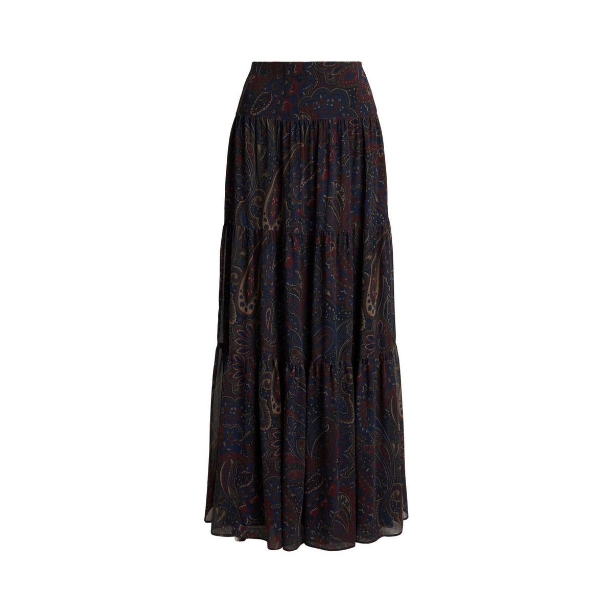 Lauren by Ralph Lauren Paisley Sheer Maxi Skirt