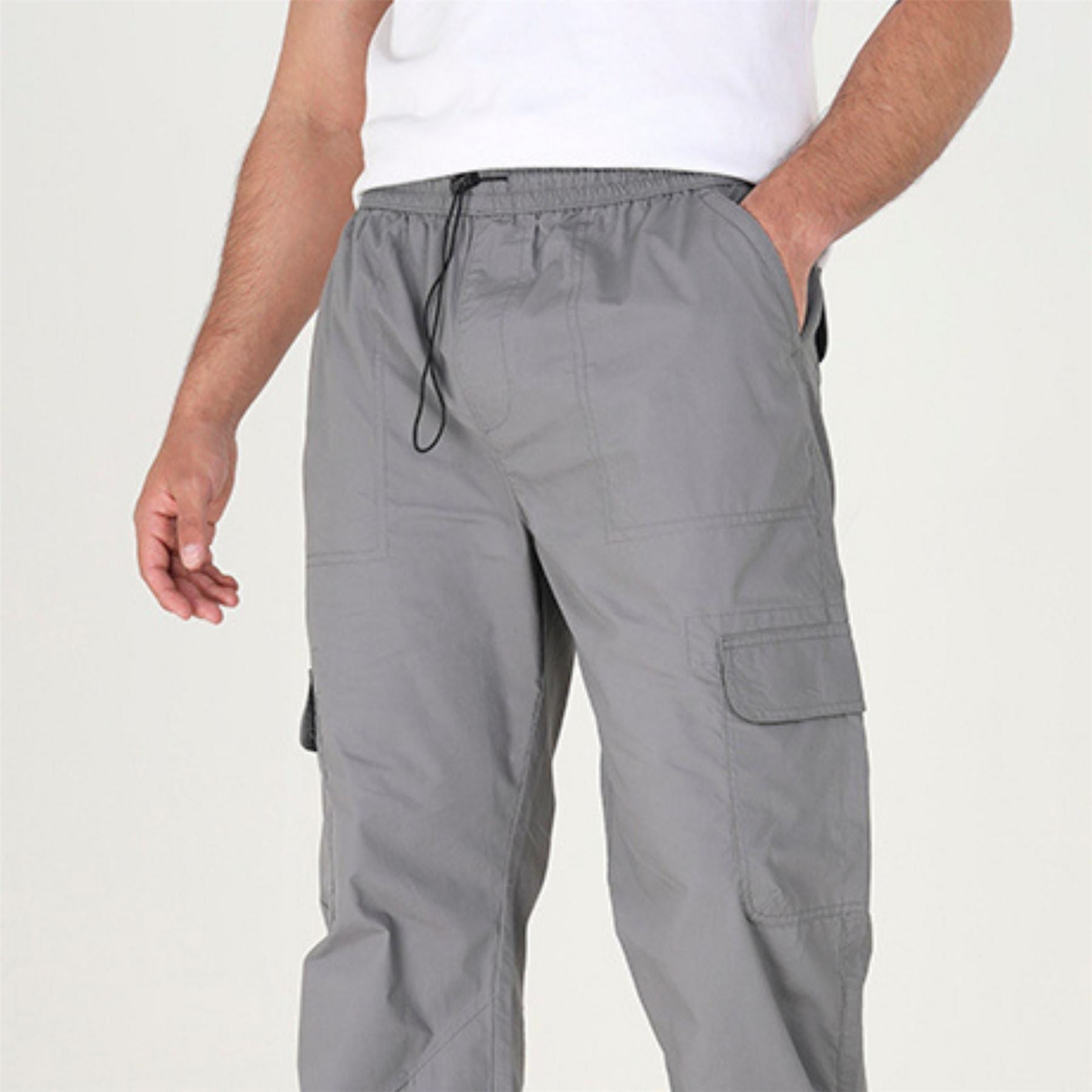 Brave Soul Mens Cotton Poplin Cargo Pant With Adjustable Hem