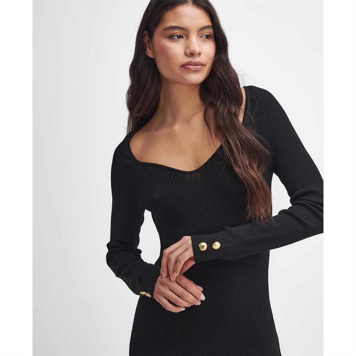 Barbour International Knitted Midi Dress