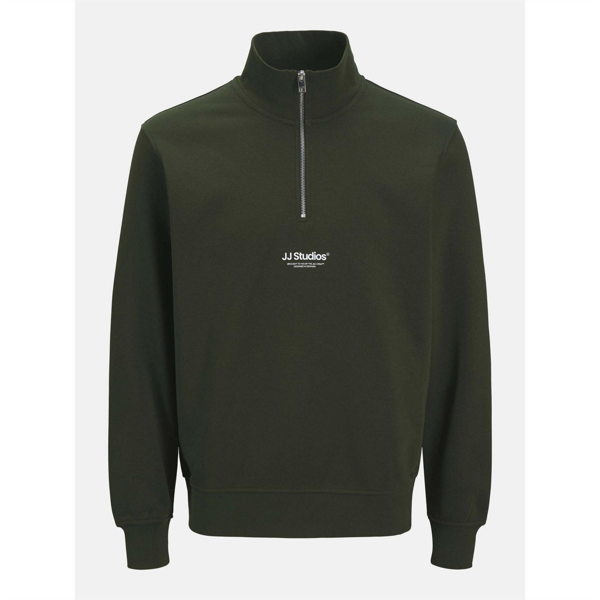 Jack and Jones Jjesoho Sweatshirt Quarter Zip Cotton Fleece Top