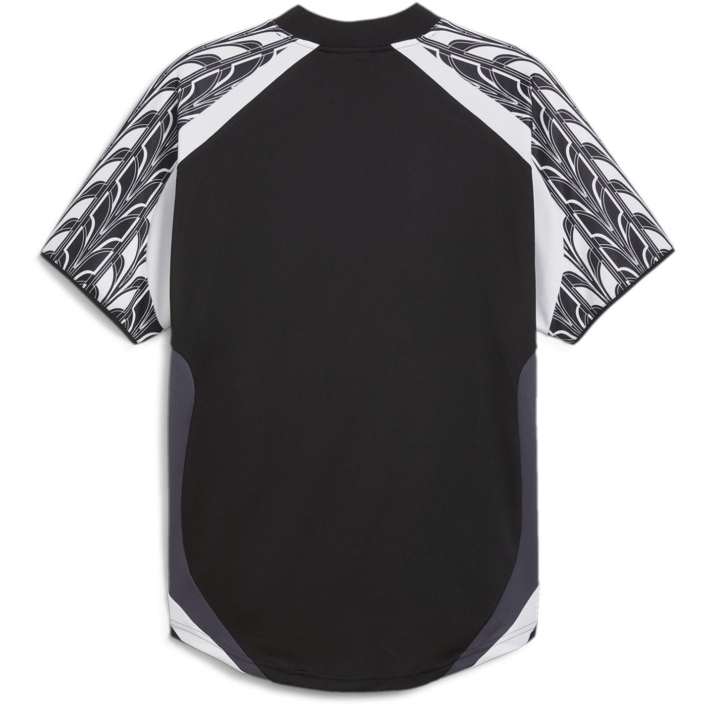 Puma V-Neck Logo Print Short Sleeve T-Shirt