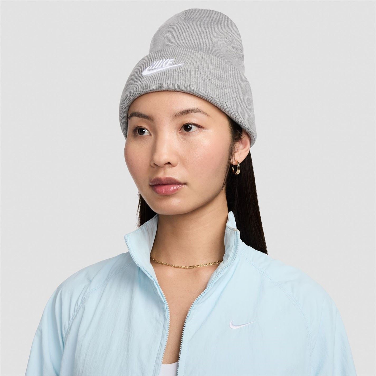 Nike Nsw Peak Wordmark Logo Adjustable Cuff Beanie