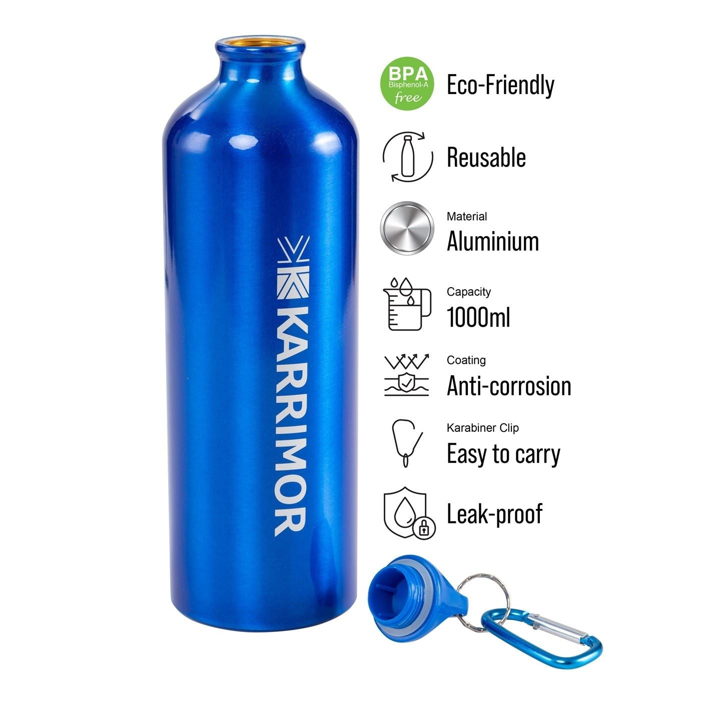 Karrimor Durable Aluminium Water Bottle 1l