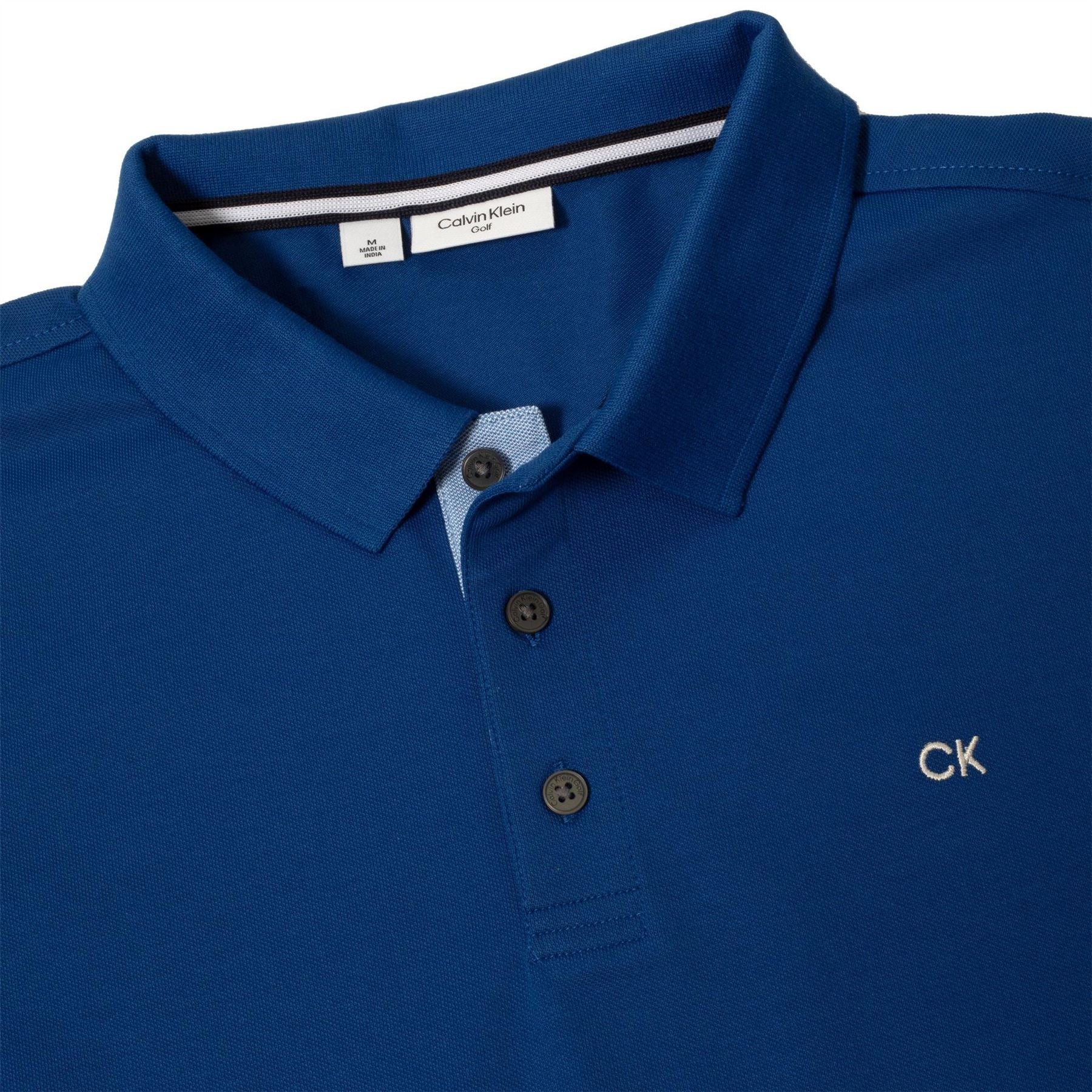 Calvin Klein Golf Embroidered Collared Neck Short Sleeve Polo Shirt