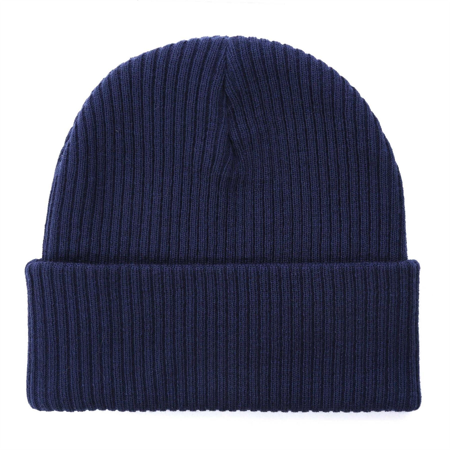 Societe Noir Woven Patch Ribbed Knit Beanie