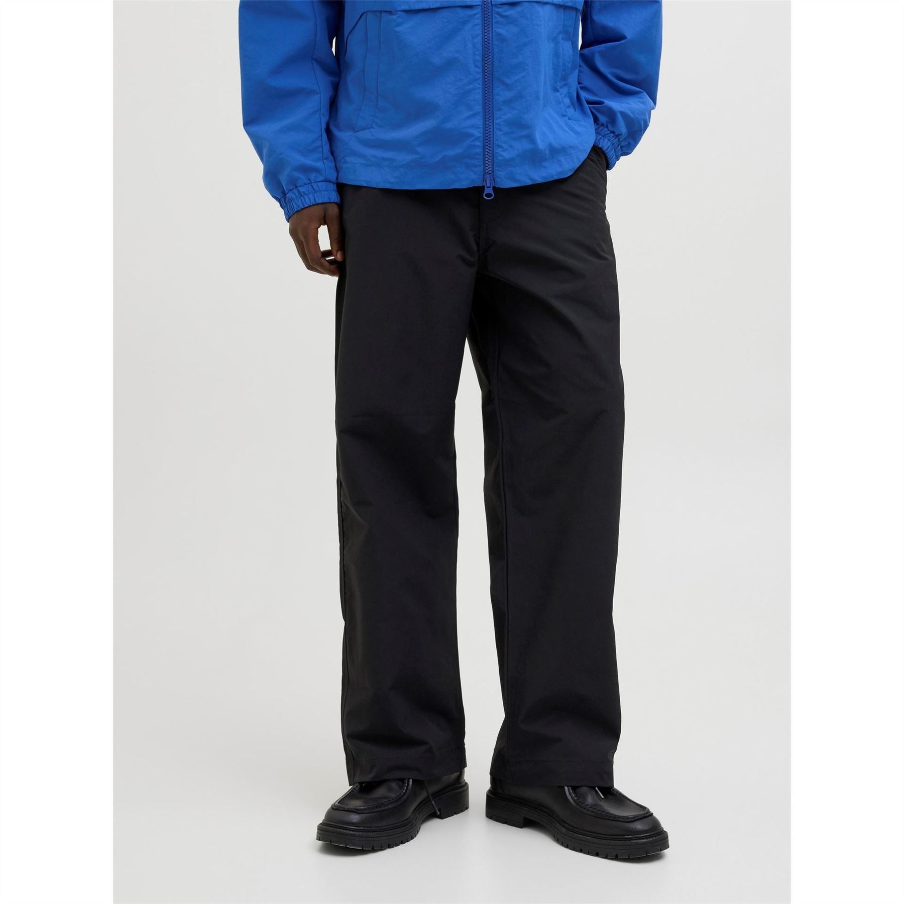 Jack and Jones Owen Solid Patterned Wide Leg Chinos