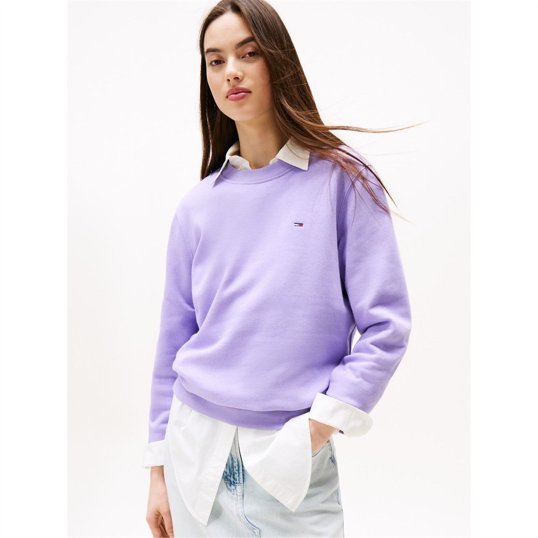 Tommy Jeans Flag Relaxed Fit Crew Sweatshirt