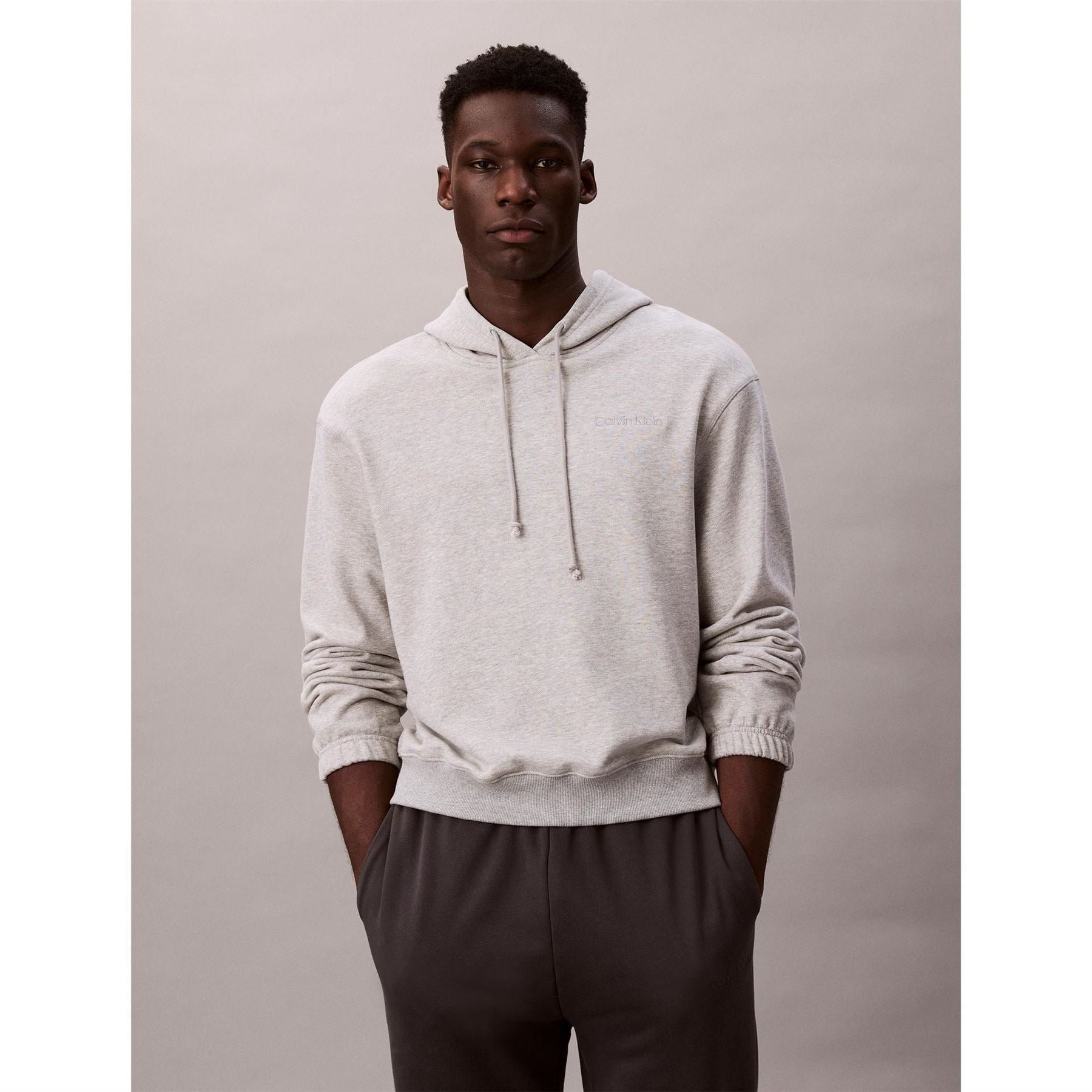 Calvin Klein Logo Print Hooded Neck Long Sleeve Sweatshirt