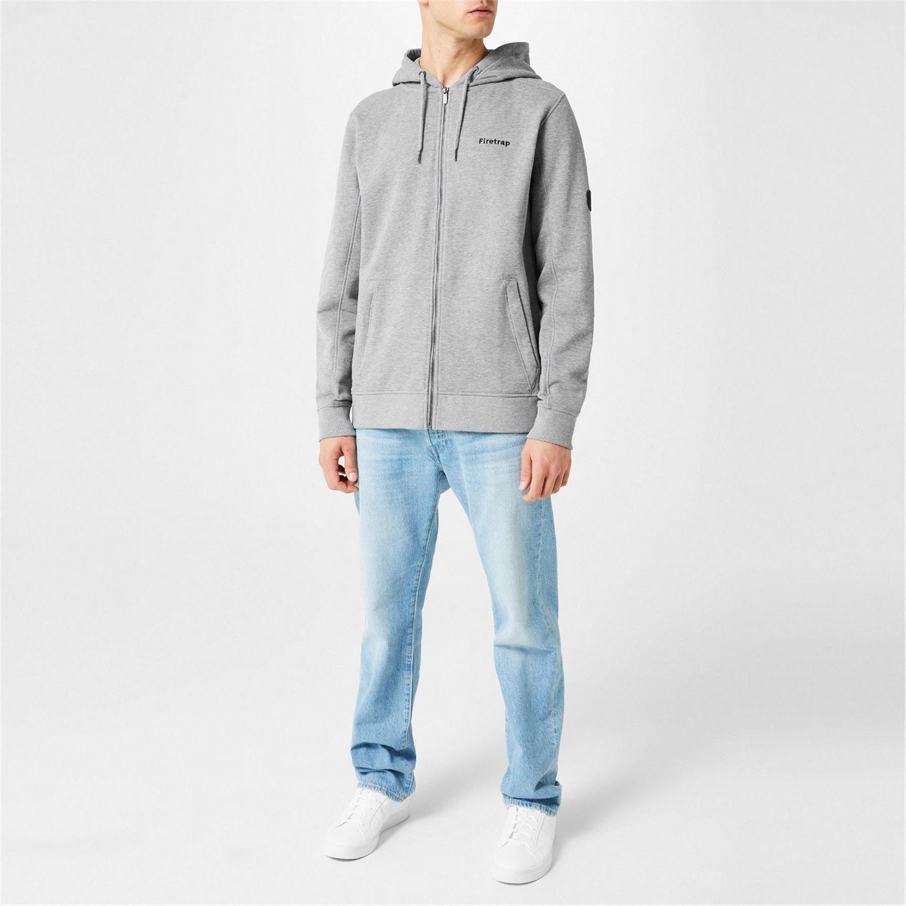 Firetrap Mens Brunel Full Zip Fleece Hoodie
