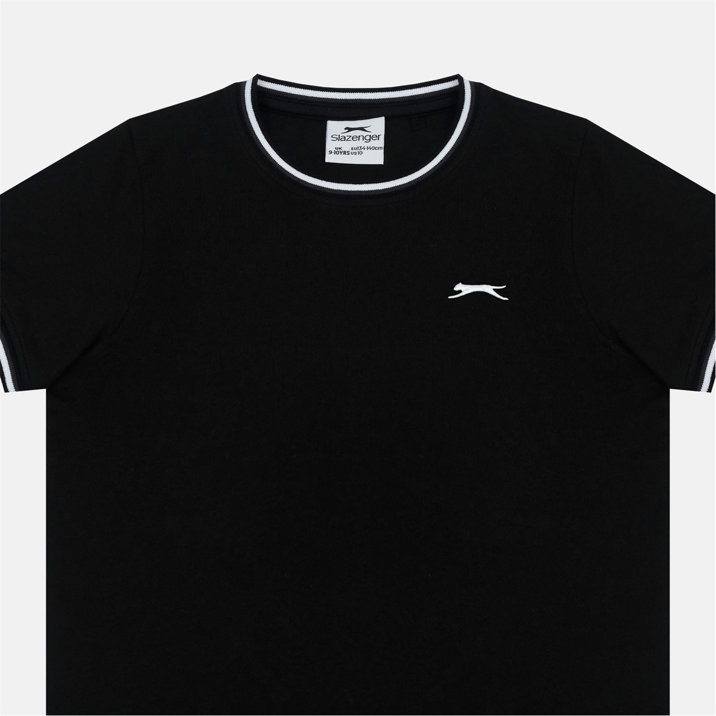Slazenger Crew Neck Ribbed Collar Short Sleeve T-Shirt