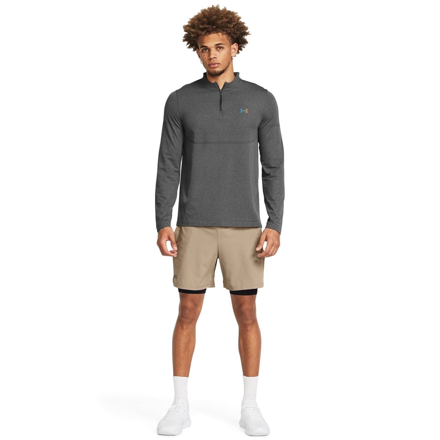 Under Armour Zip Neck Long Sleeve Regular Fit T-Shirt