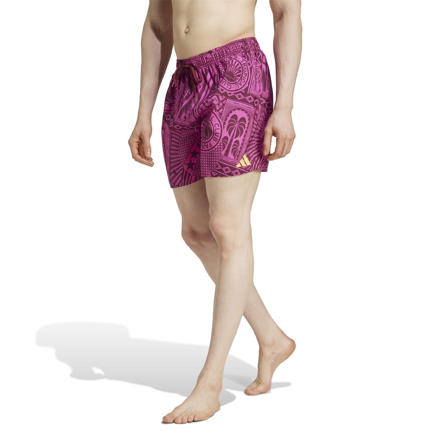 adidas Mens X Farm 3 Stripes Swim Shorts 5 Inch