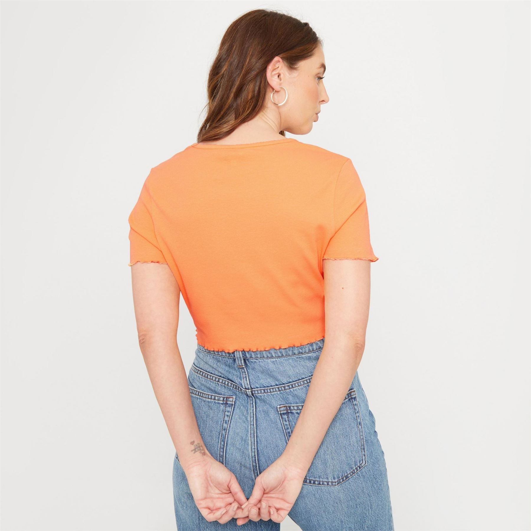 Be You You Crop Regular Fit Crew Neck T-Shirt