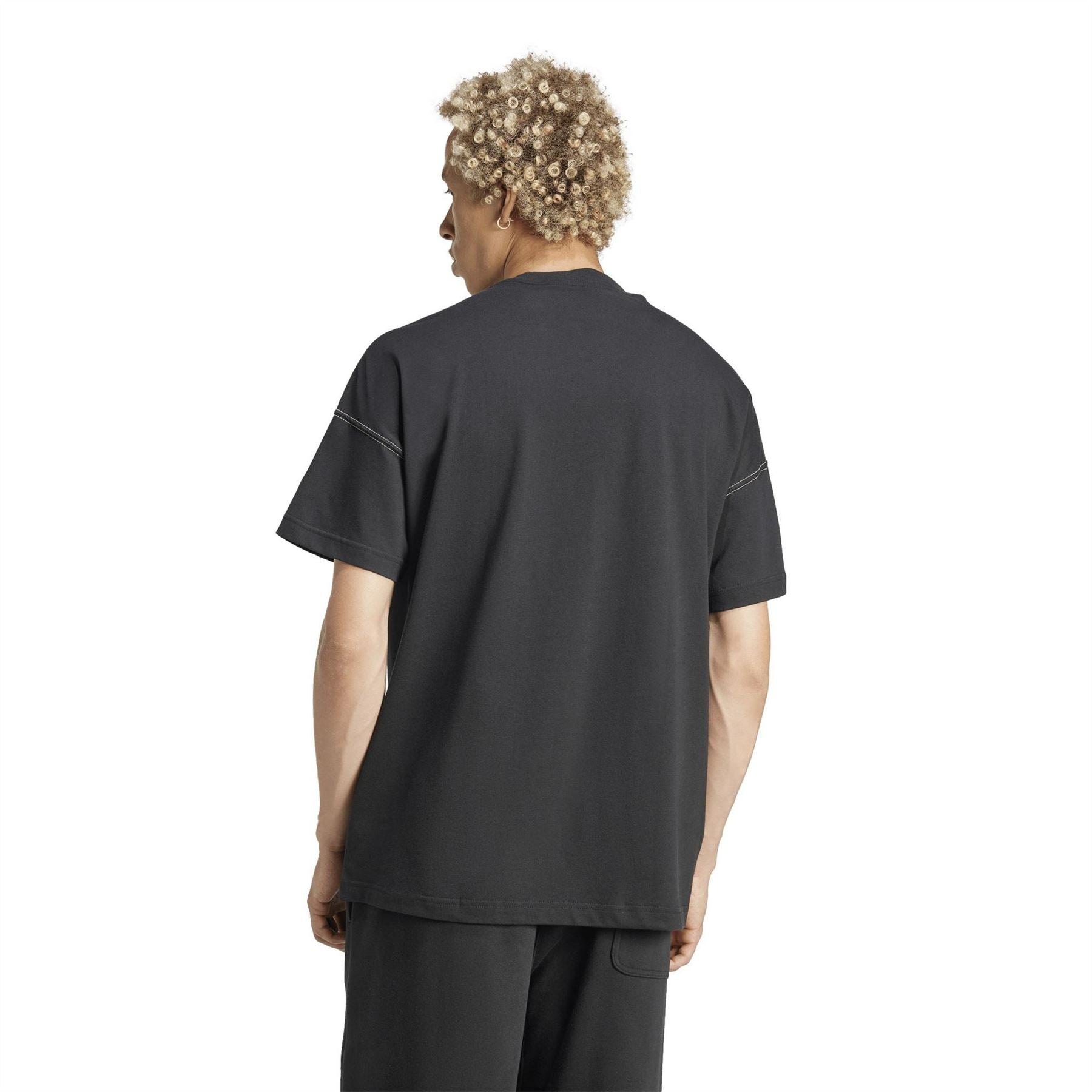 adidas Printed Logo Text Graphic Crew Neck Short Sleeve T-Shirt