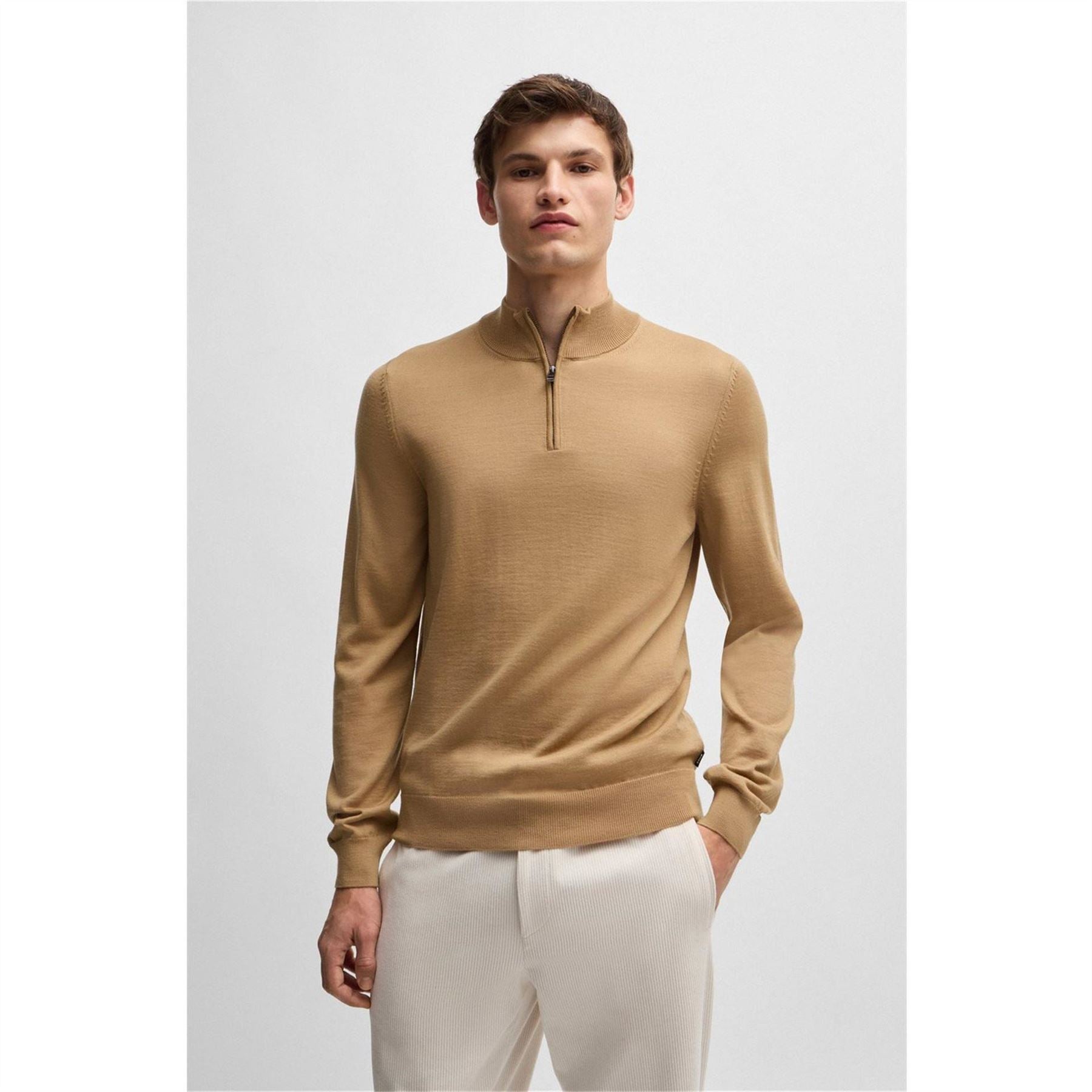 Boss Mock Neck Regular Fit Sweater