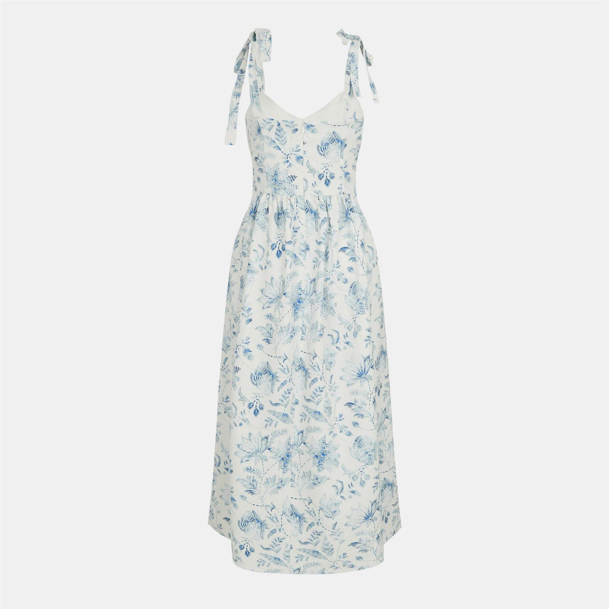 French Connection Serenity Square Neck Sleeveless Midi Dress