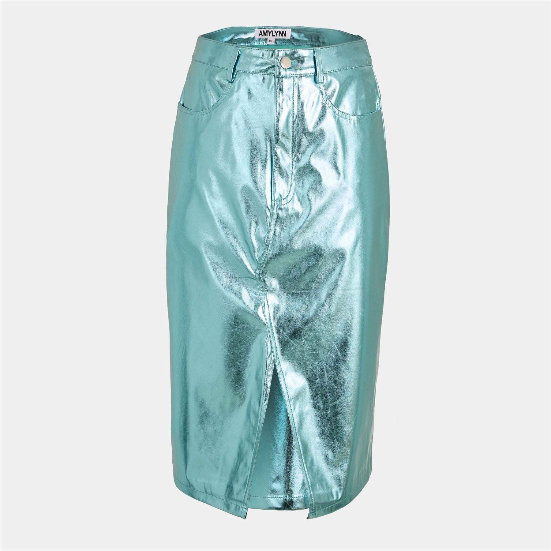 AmyLynn Metallic Midi Pencil Skirt
