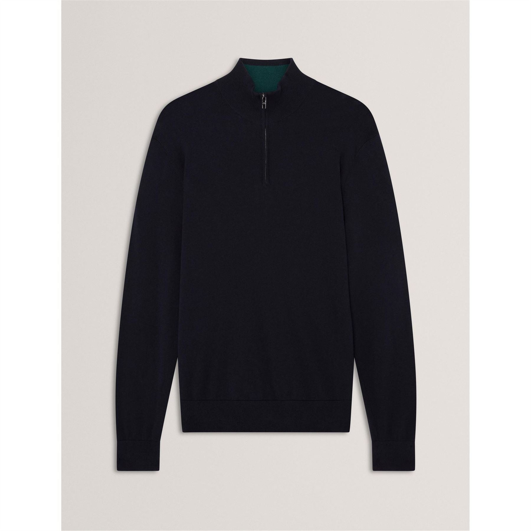 Ted Baker Merino Zip Neck Long Sleeve Raglan Sweater