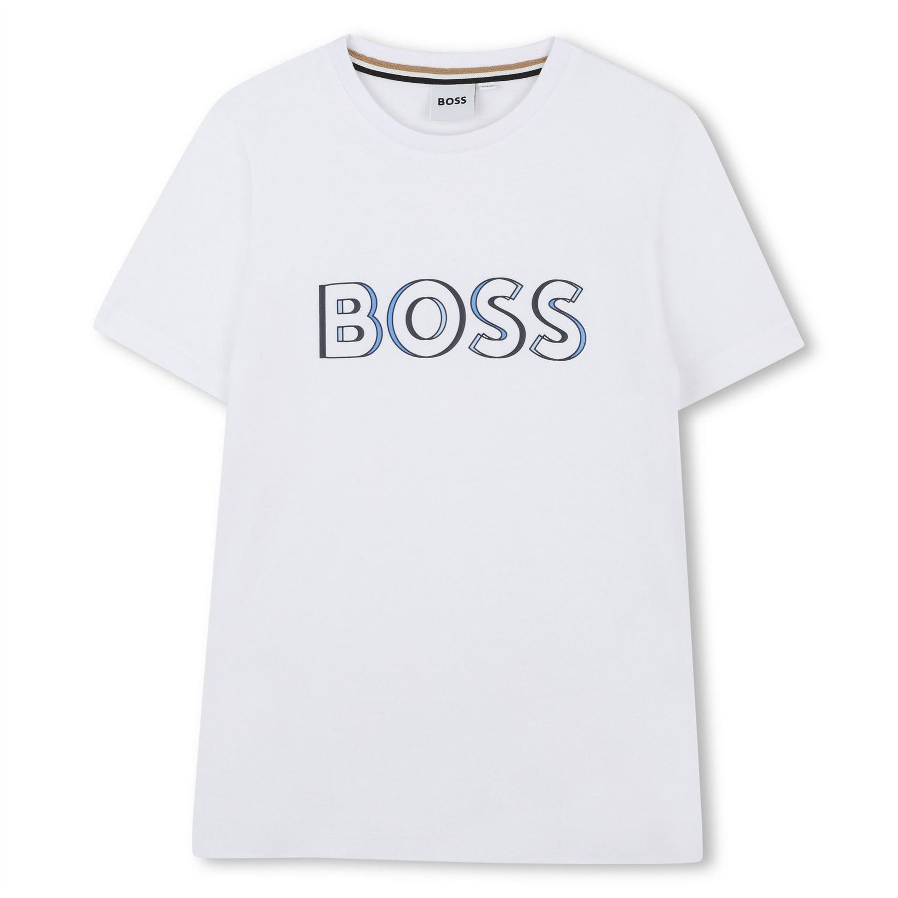 Boss Logo Print Regular Fit Crew Neck T-Shirt