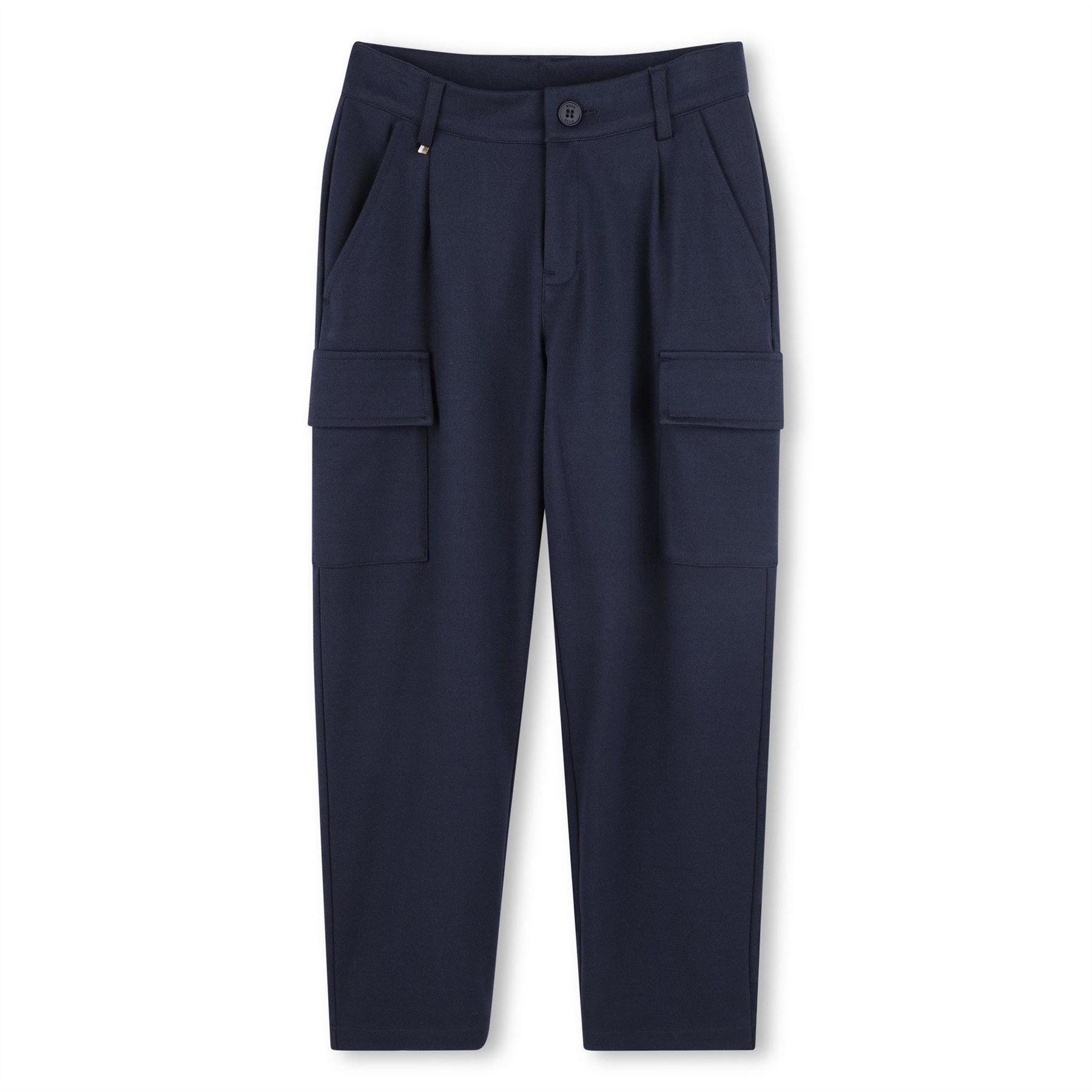 Boss Straight Leg Zip Pocket Relaxed Fit Cargo Trousers