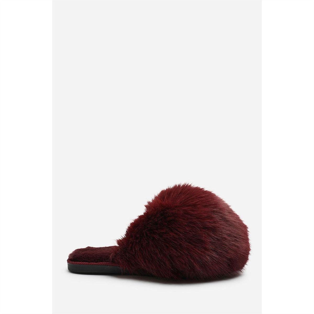 Wheres That From Ultimate Fluffy Beige Faux Fur Mule Slippers