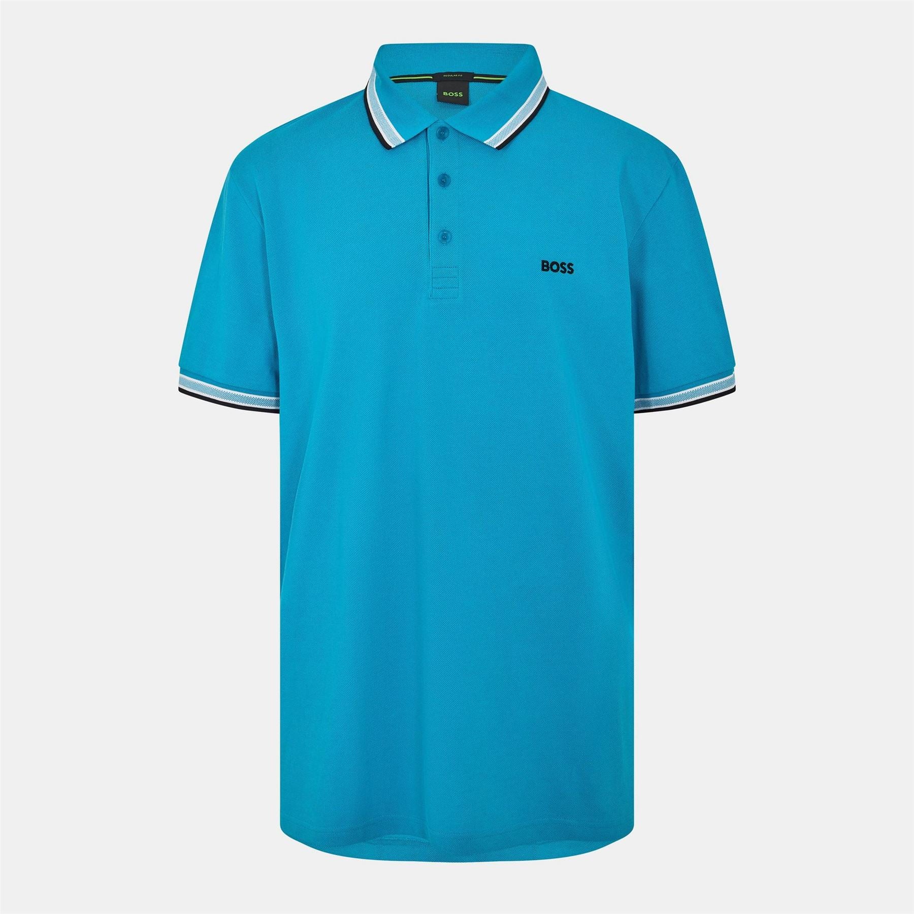 Boss Paddy Euro Green Cotton Short Sleeve Polo Shirt