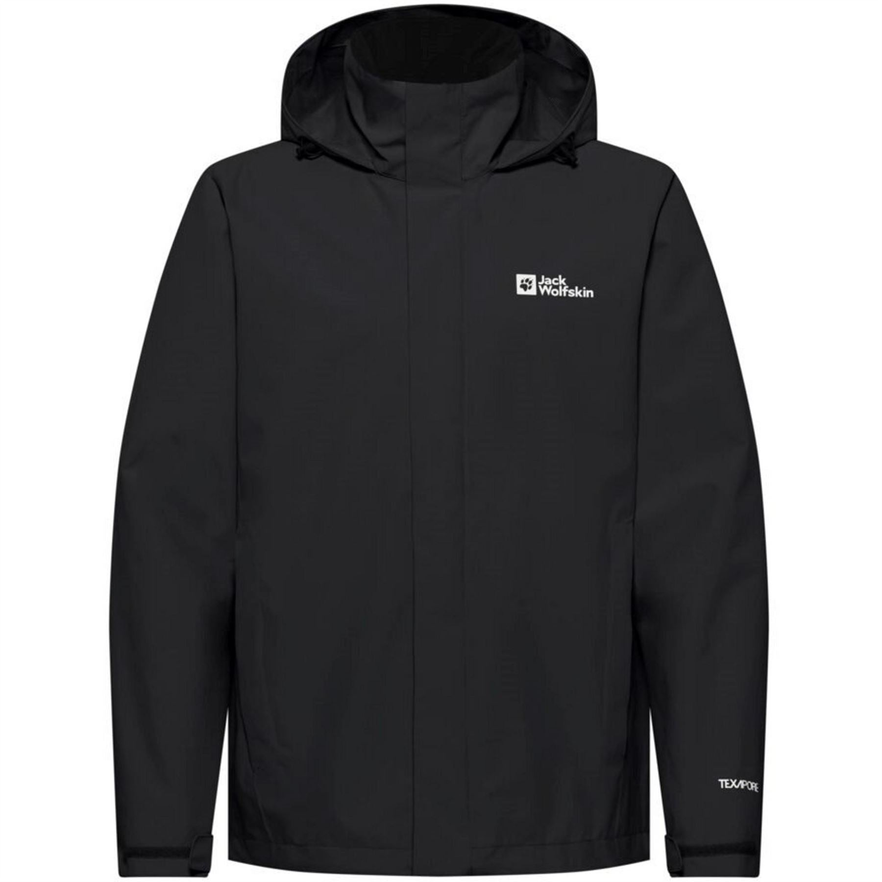 Jack Wolfskin Trailtime Hooded Solid Patterned Rain Jacket