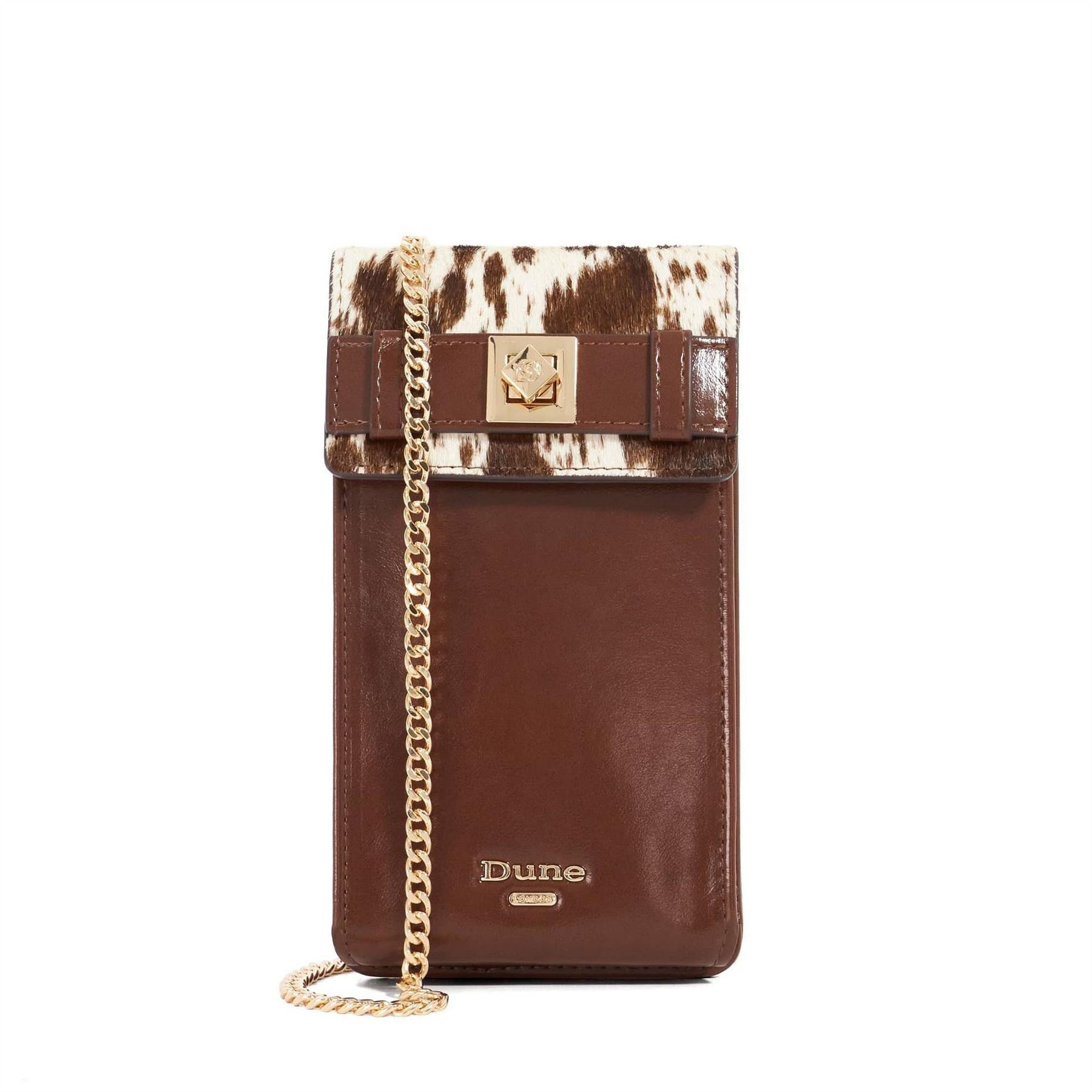 Dune London Rectangle Shape Phone Pouch Sling Bag with Chain