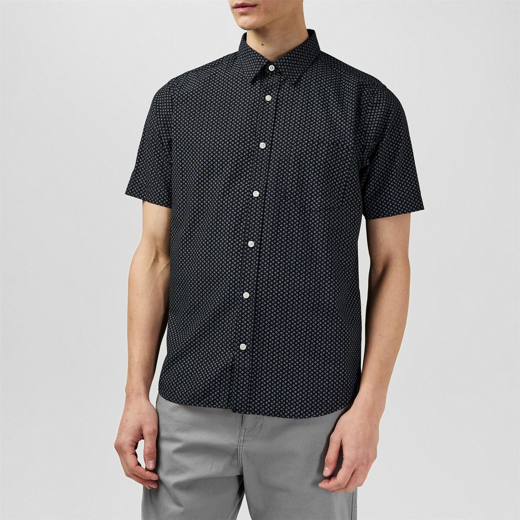 Fabric Mens Short Sleeve Poplin Shirt
