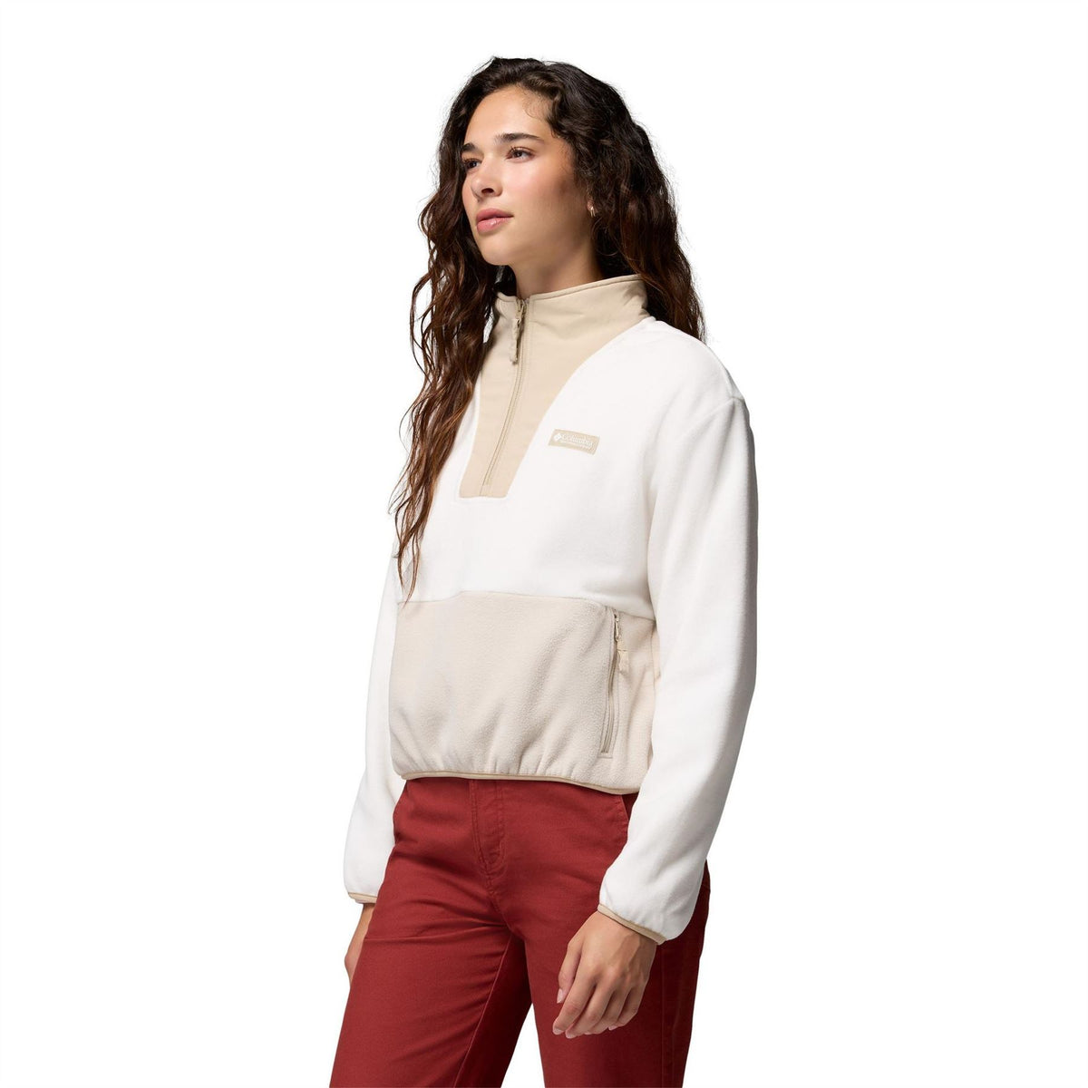 Columbia Sequoia Grove 1 4 Zip Cropped Long Sleeve Funnel Neck Fleece