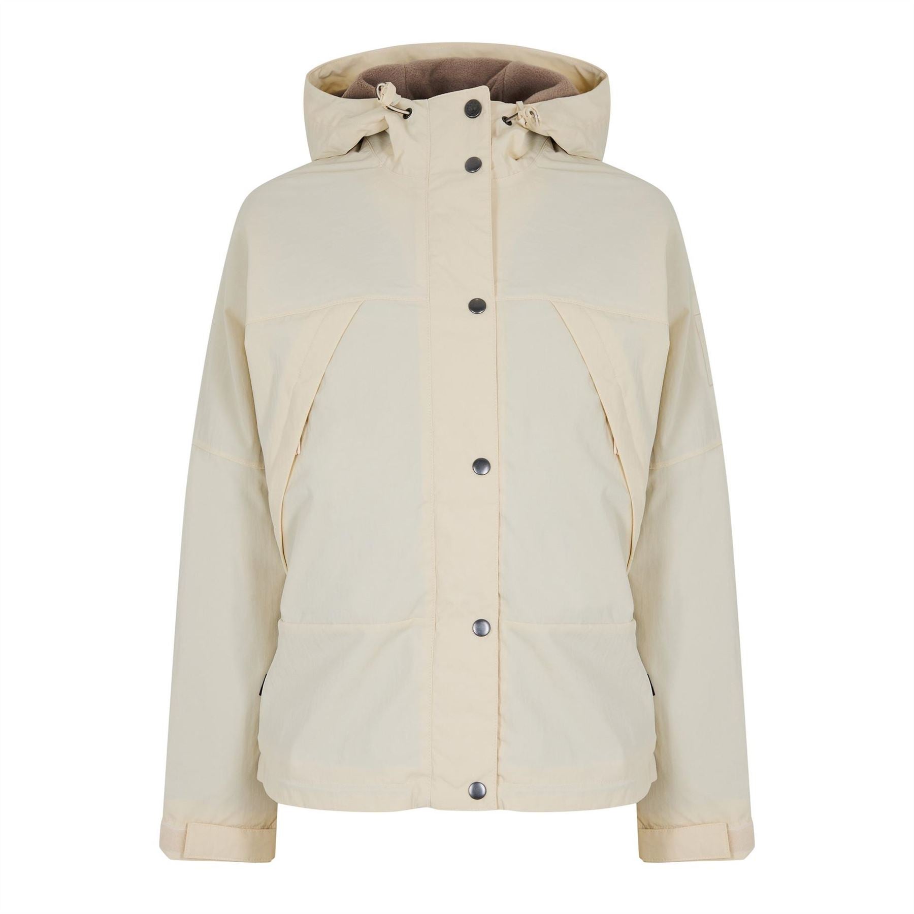 Timberland Winnick Solid Patterned Hooded Snap Button Rain Jacket