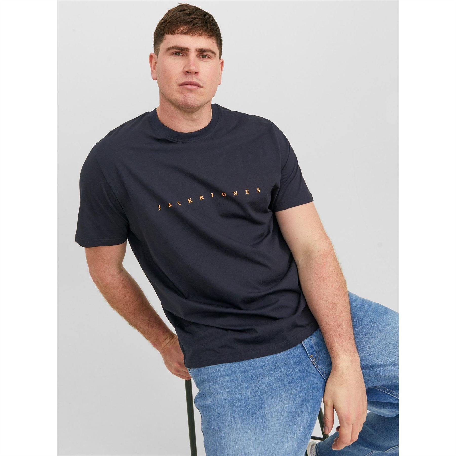 Jack and Jones Mens Star T-Shirt Plus Size