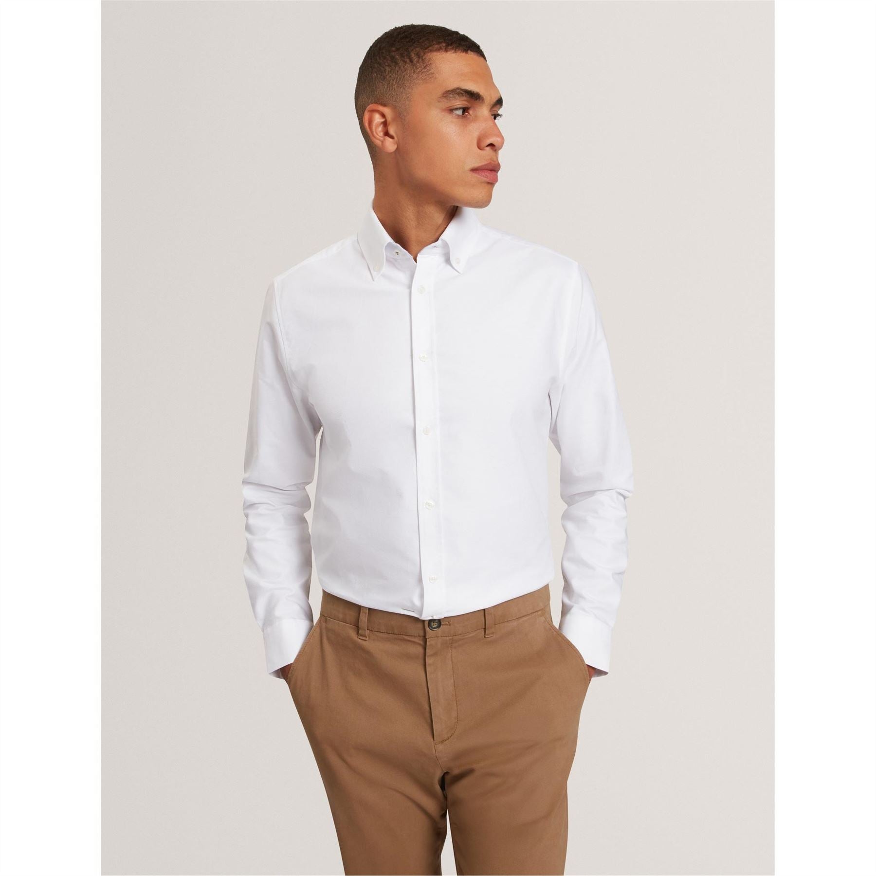 Ted Baker Long Sleeve Button Down Collar Oxford Shirt