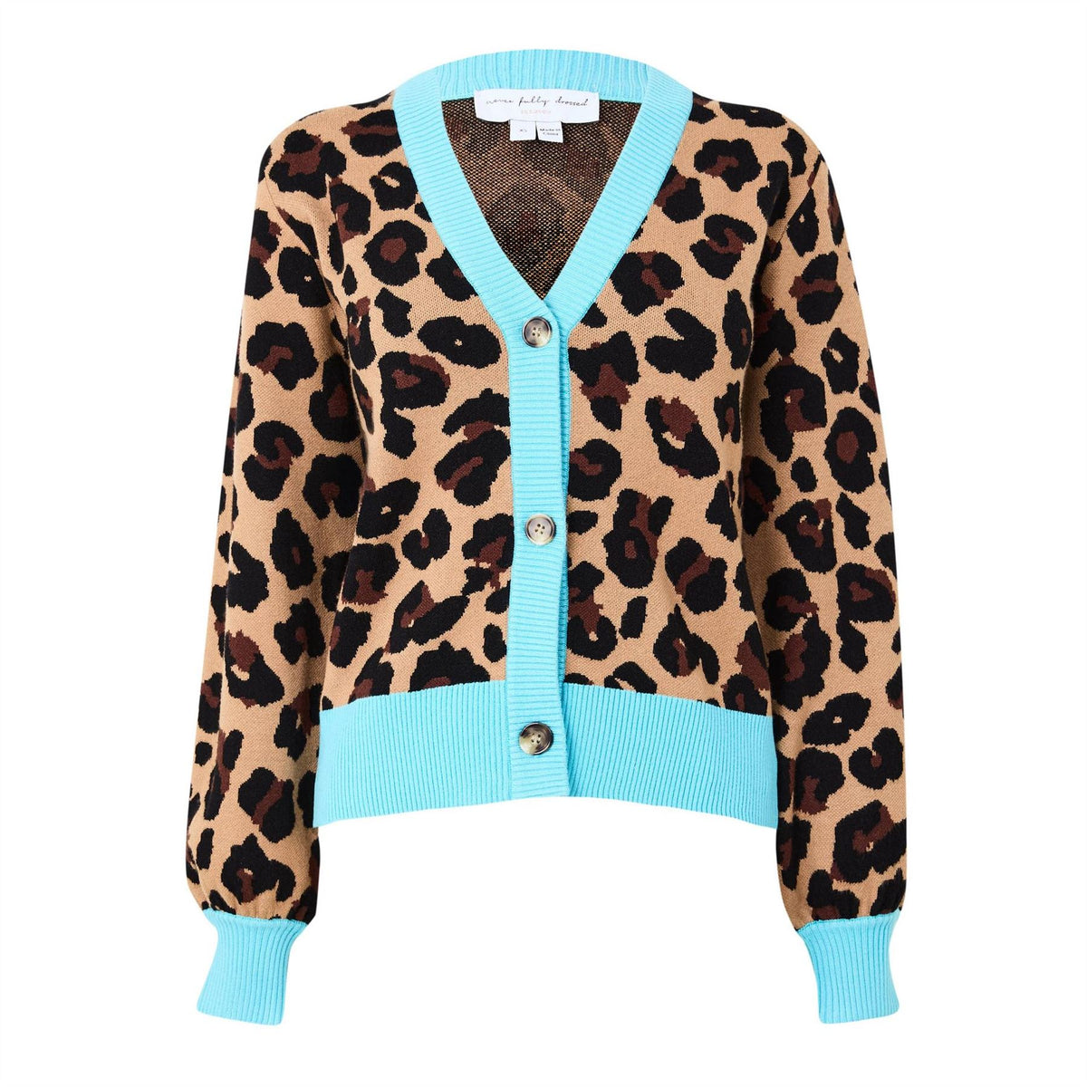 Never Fully Dressed Hannah Animal Print Viscose Cardigan